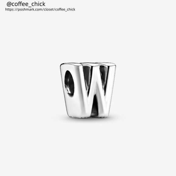 Pandora Letter W Alphabet Charm - Picture 1 of 2